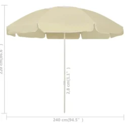 vidaXL - Strandparasol - Geel - Polyester