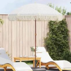 vidaXL - Strandparasol - Grijs - Polyester