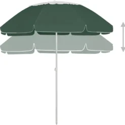 vidaXL - Strandparasol - Groen - Polyester
