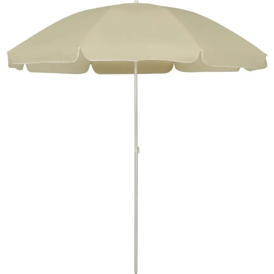 vidaXL - Strandparasol - Wit - Polyester