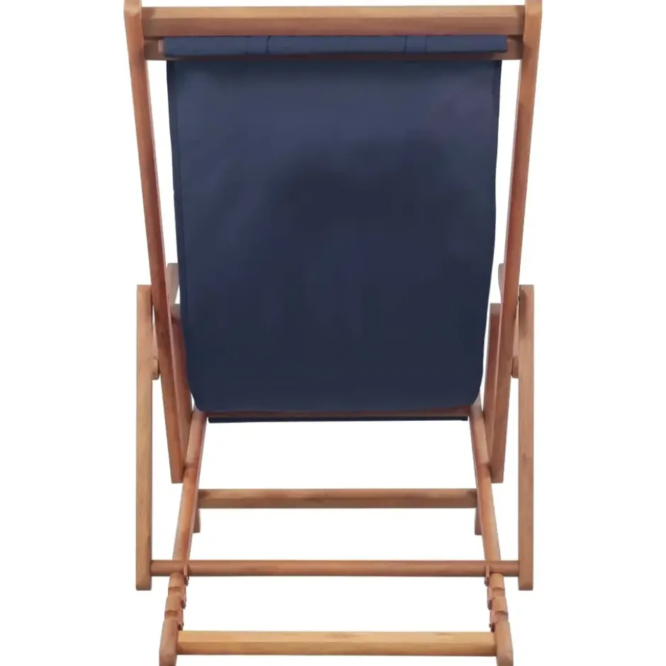 vidaXL - Strandstoel - Blauw - Stof