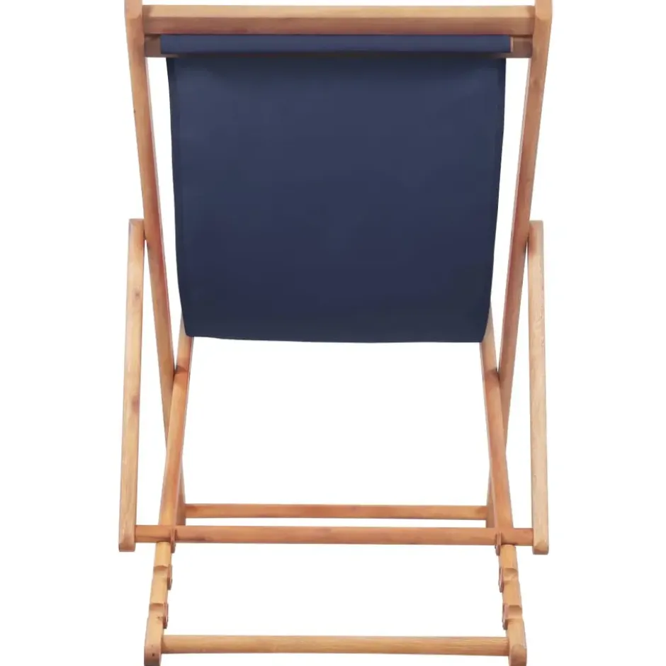 vidaXL - Strandstoel - Blauw - Stof
