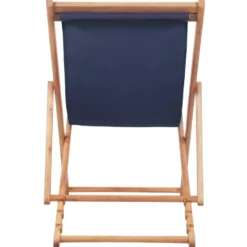 vidaXL - Strandstoel - Blauw - Stof