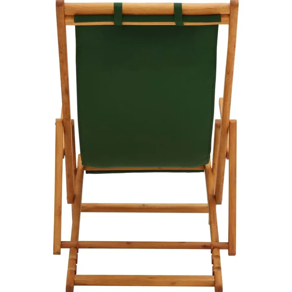 vidaXL - Strandstoel - Groen - Stof