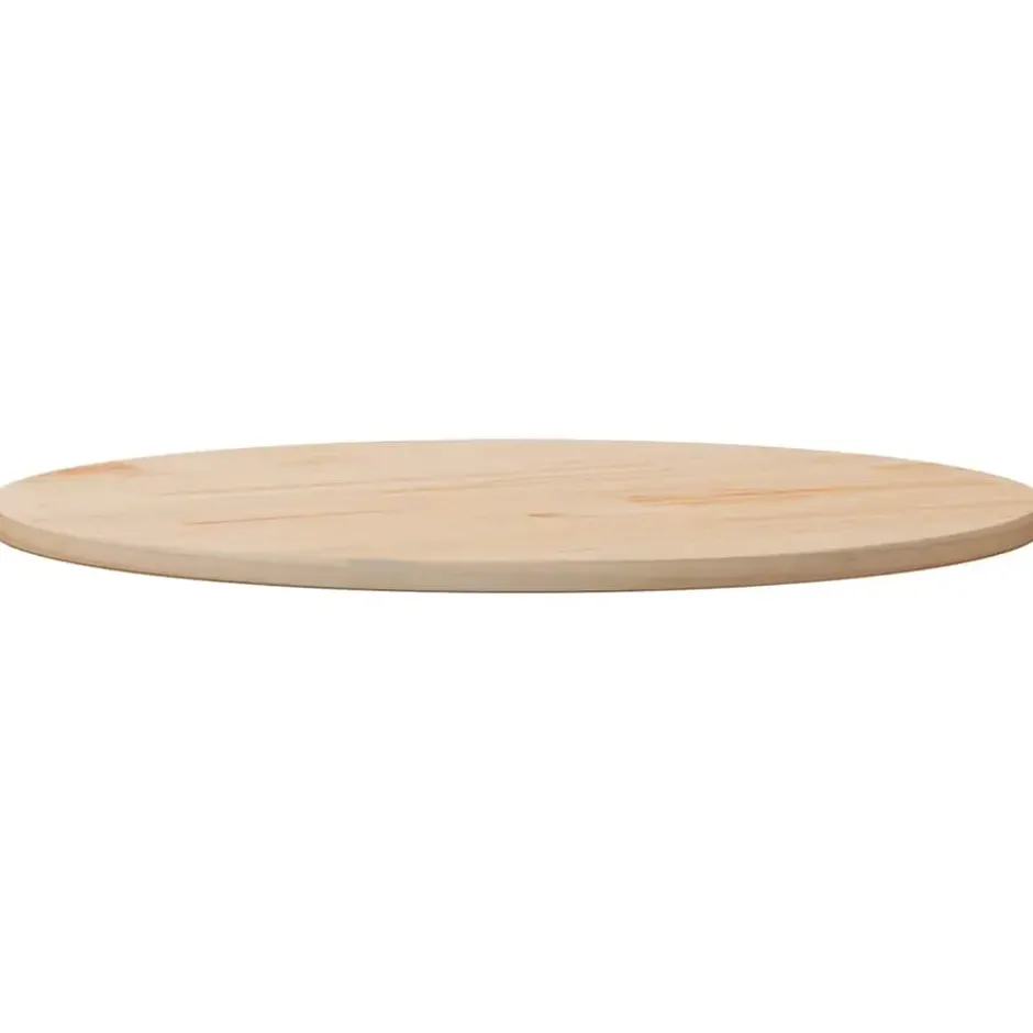 vidaXL - Tafelblad - Bruin - Grenenhout - Ø 80 x 2.5 cm