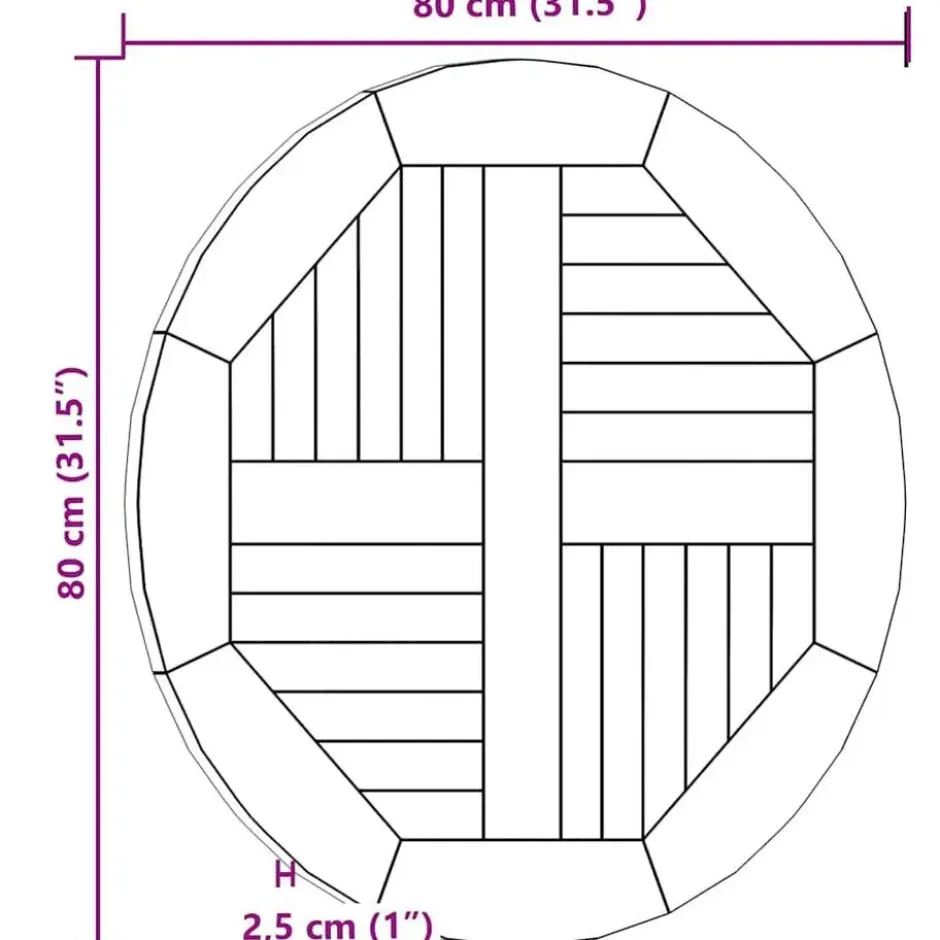 vidaXL - Tafelblad - Bruin - Hout