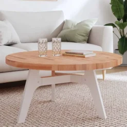 vidaXL - Tafelblad - Bruin - Hout - 90 x 4 cm