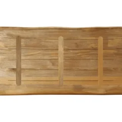 vidaXL - Tafelblad met natuurlijke rand - Bruin - Hout - 110 x 60 x 3.8 cm