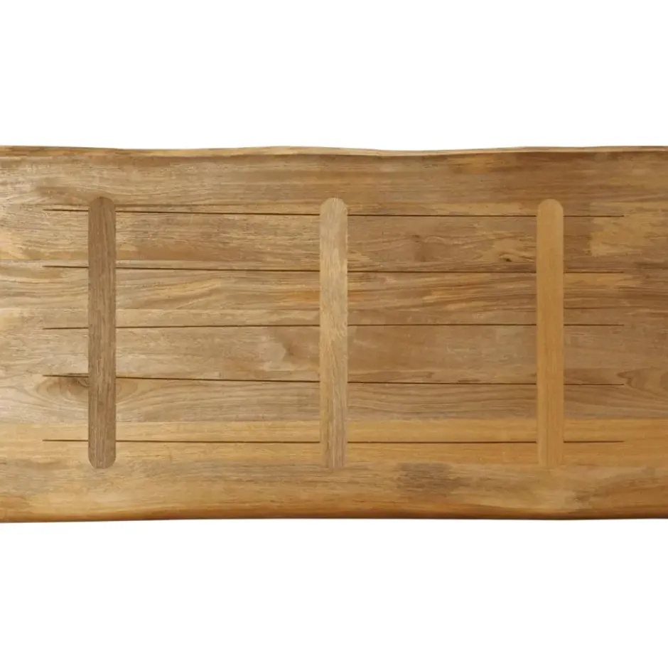 vidaXL - Tafelblad met natuurlijke rand - Bruin - Hout - 110 x 60 x 3.8 cm