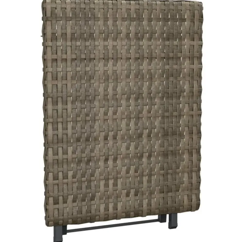 vidaXL - Tafel inklapbaar - Grijs - Poly rattan - 45x35x32 cm