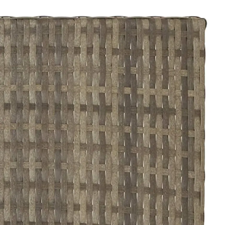 vidaXL - Tafel inklapbaar - Grijs - Poly rattan - 45x35x32 cm
