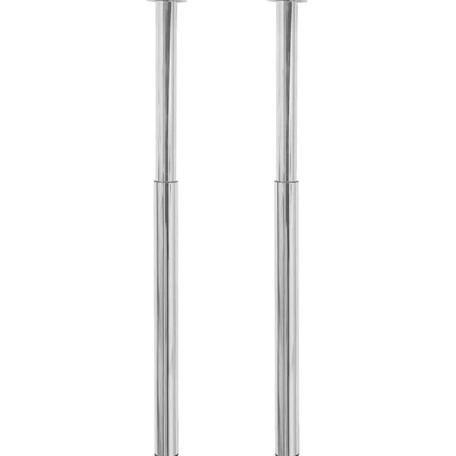 vidaXL - Tafelpoot - Zilver - IJzer - 2 stuks