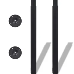 vidaXL - Tafelpoot - Zwart - IJzer - 4 stuks