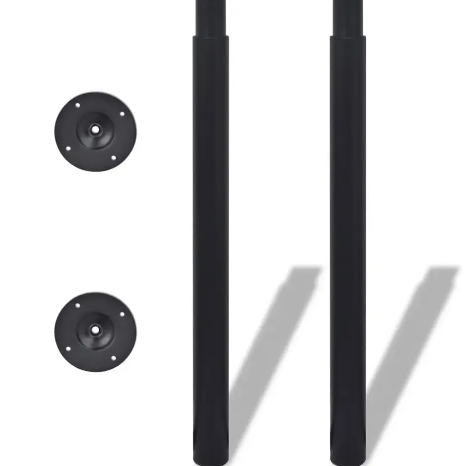 vidaXL - Tafelpoot - Zwart - IJzer - 4 stuks