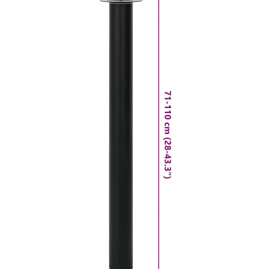 vidaXL - Tafelpoot - Zwart - IJzer - 2 stuks