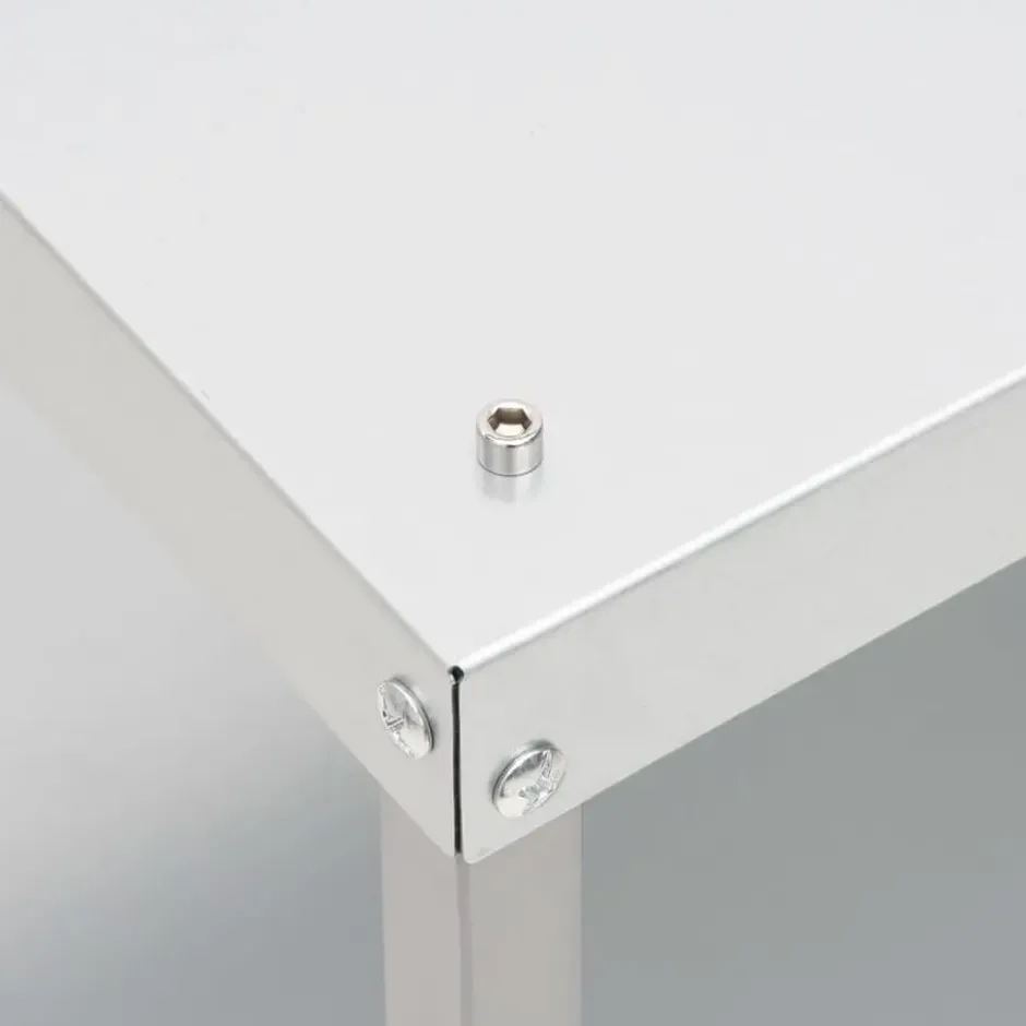 vidaXL - Tafel Voor Rookoven - Zilver - Staal