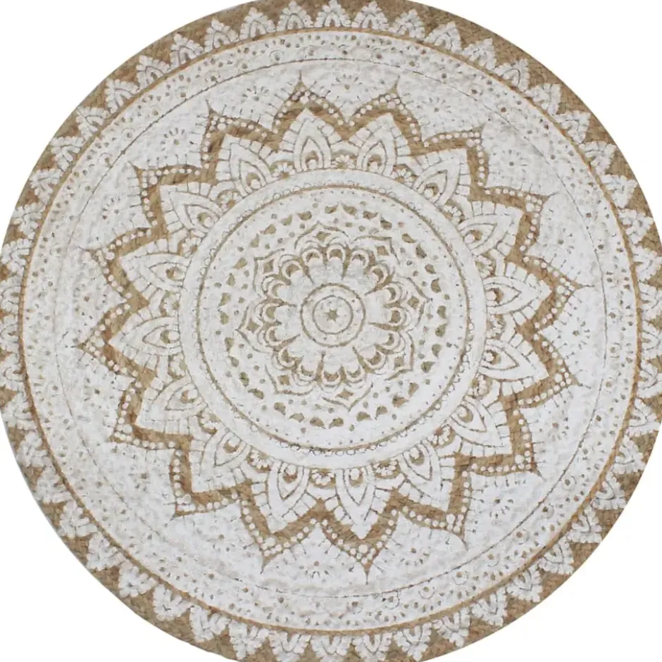 vidaXL - Tapijt - Beige - Jute - 150 cm