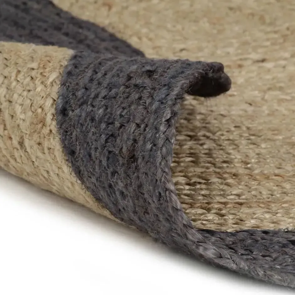 vidaXL - Tapijt - Grijs - Jute - 90 cm