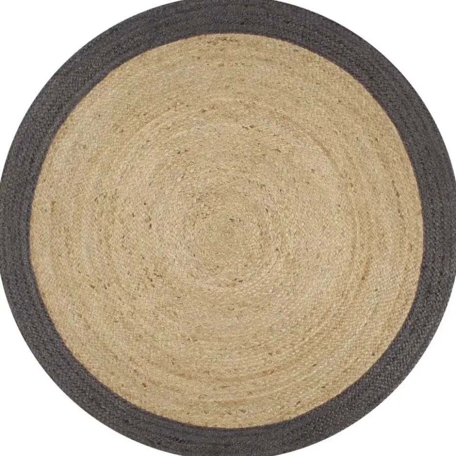 vidaXL - Tapijt - Grijs - Jute - 90 cm