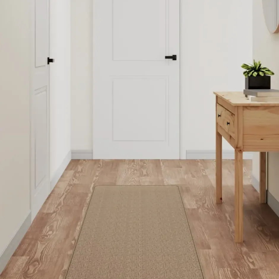vidaXL - Tapijtloper - Bruin - Stof - 50 x 200 cm