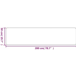vidaXL - Tapijtloper - Bruin - Stof - 50 x 200 cm