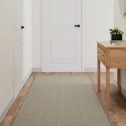 vidaXL - Tapijtloper - Zilver - Stof - 80 x 300 cm