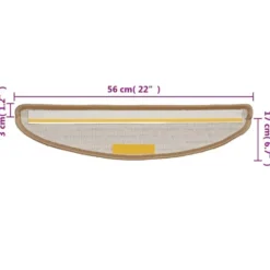 vidaXL - Tapijt Traptrede - Beige - Polypropyleen