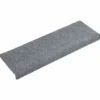 vidaXL - Tapijt Traptrede - Grijs - Polypropyleen - 5 stuks
