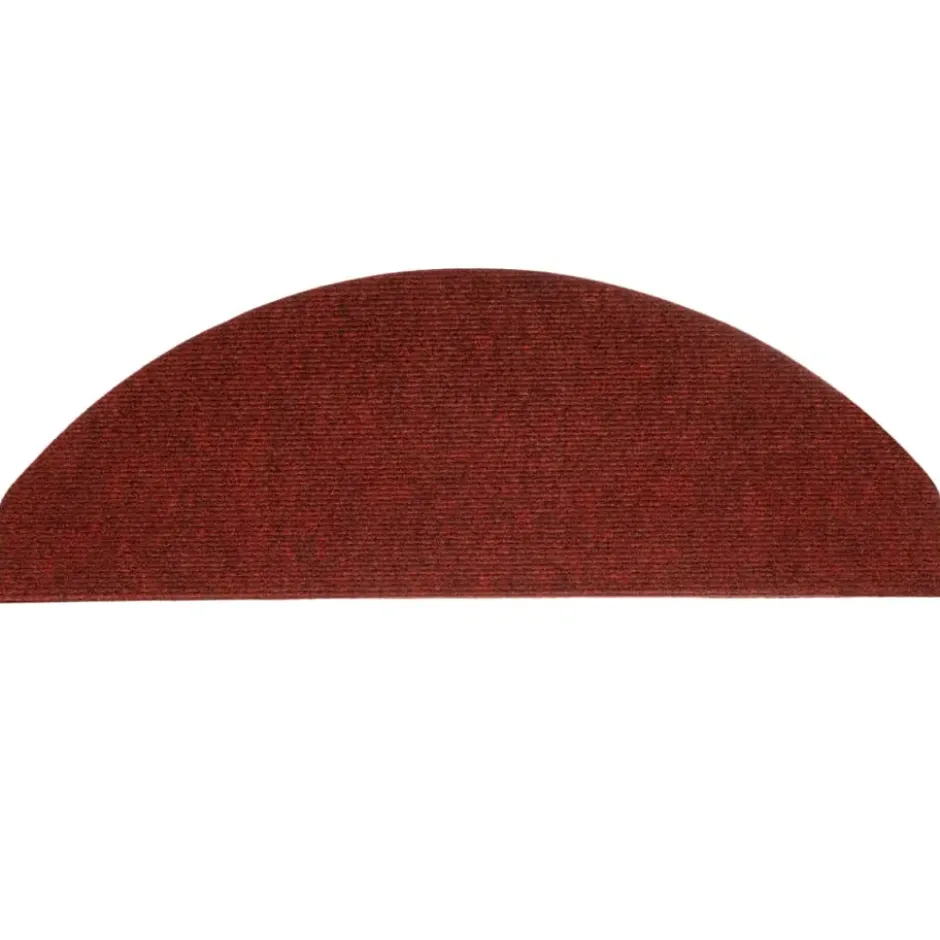 vidaXL - Tapijt Traptrede - Rood - Kunststof - 65 x 22.5 x 3.5 cm - 15 stuks