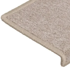 vidaXL - Tapijt Traptrede - Taupe - Polypropyleen