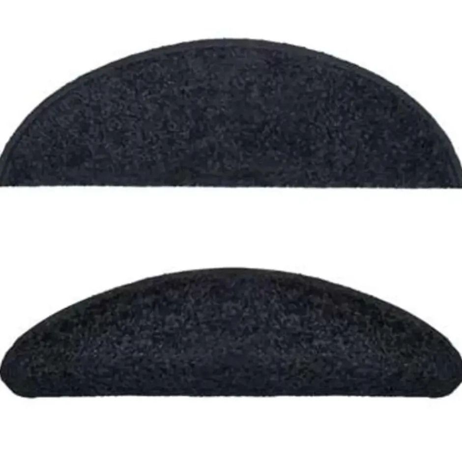 vidaXL - Tapijt Traptrede - Zwart - Polypropyleen