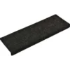 vidaXL - Tapijt Traptrede - Zwart - Polypropyleen - 15 stuks