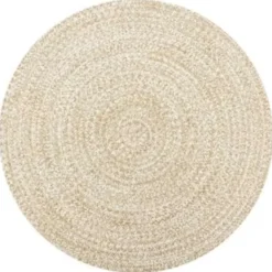 vidaXL - Tapijt - Wit - Jute