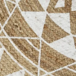 vidaXL - Tapijt - Wit - Jute