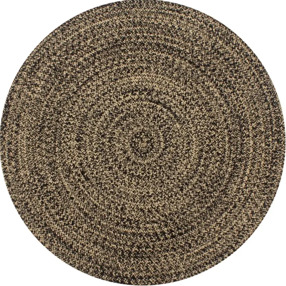 vidaXL - Tapijt - Zwart - Jute