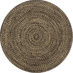 vidaXL Tapijt – Zwart Jute – Tijdloos Design – Natuurlijk Gevlochten