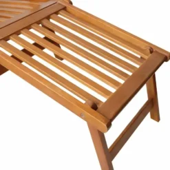 VIDAXL Terrasstoel met voetensteun massief acaciahout