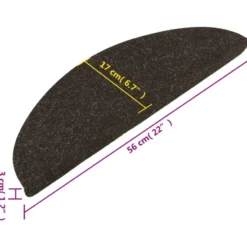 vidaXL - Trapmat - Antraciet - Stof - 56 x 17 x 3 cm - 10 stuks