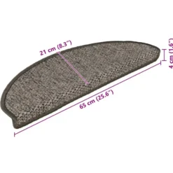 vidaXL - Trapmat - Antraciet - Stof - 65 x 21 x 4 cm - 15 stuks