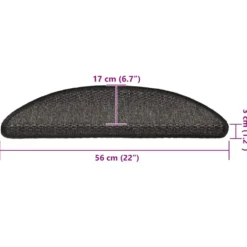 vidaXL - Trapmat - Antraciet - Stof - 56 x 17 x 3 cm - 15 stuks