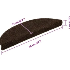 vidaXL - Trapmat - Bruin - Polypropyleen - 56 x 17 x 3 cm - 5 stuks