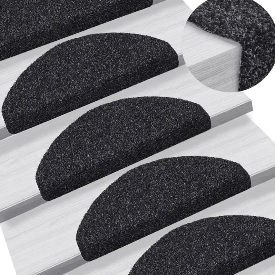 vidaXL - Trapmat - Zwart - Polypropyleen - 65 x 21 x 4 cm - 10 stuks