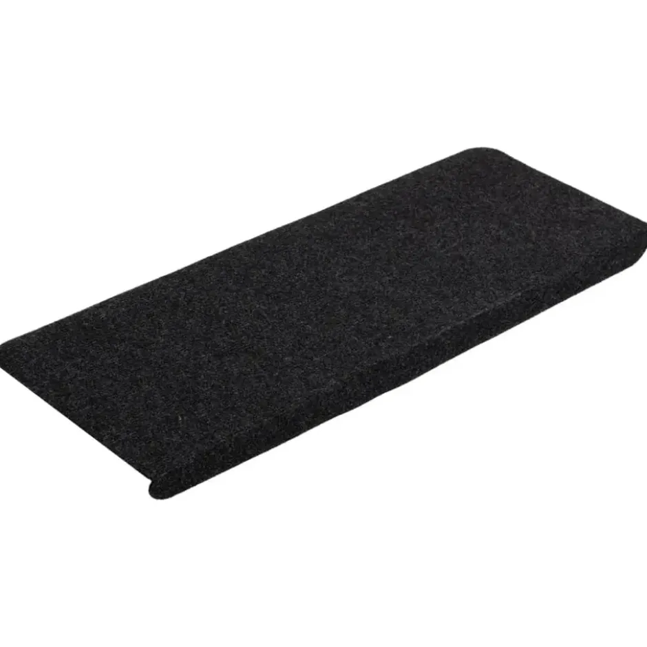 vidaXL - Trapmat - Zwart - Stof - 65 x 24.5 x 3.5 cm - 15 stuks