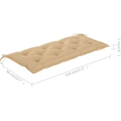 vidaXL - Tuinbank - Beige - Bamboe - 120 cm