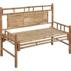 vidaXL - Tuinbank - Beige - Bamboe - 120 cm
