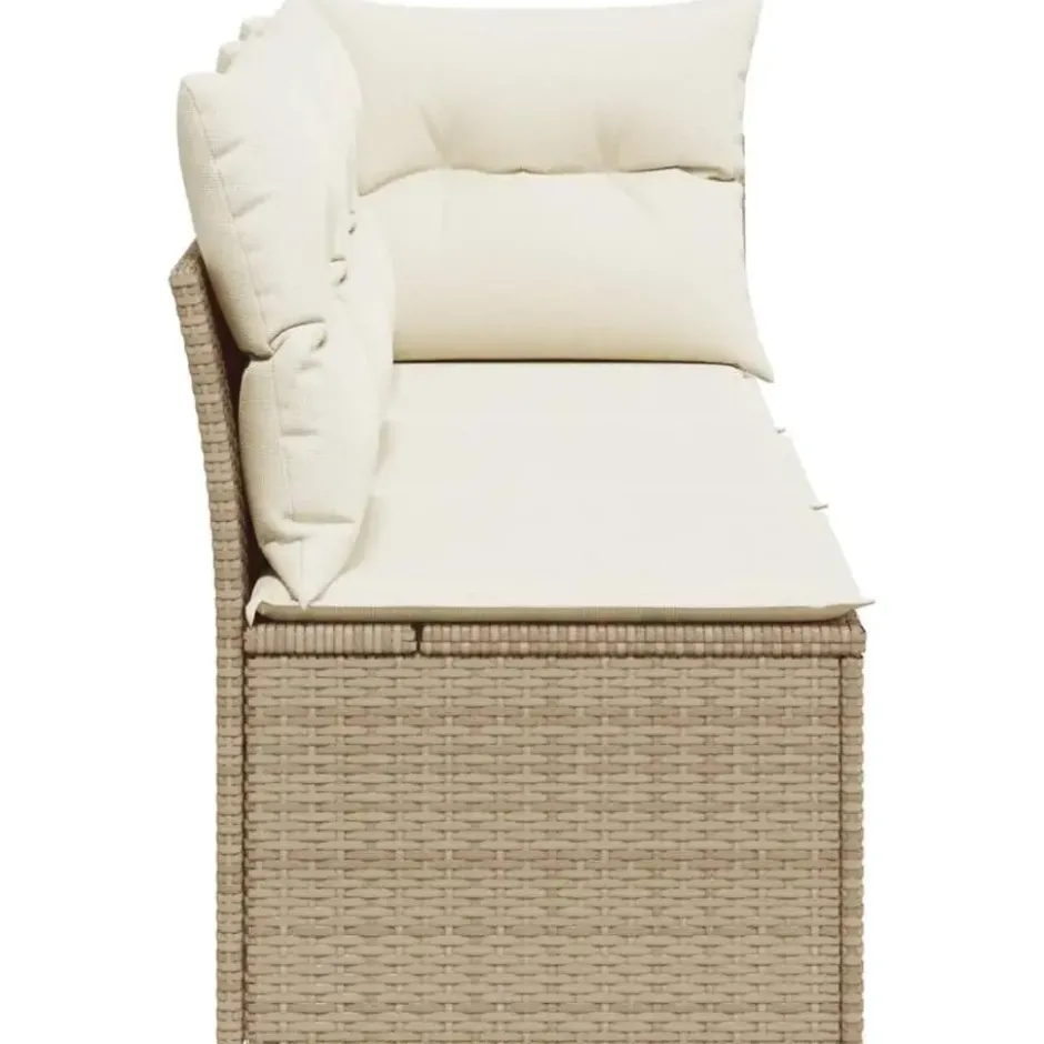 vidaXL - Tuinbank - Beige - Poly rattan