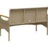 vidaXL - Tuinbank - Beige - Poly rattan