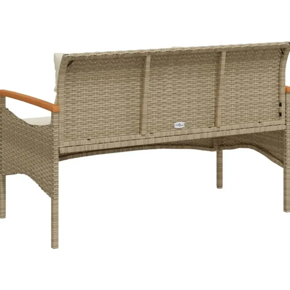 vidaXL - Tuinbank - Beige - Poly rattan