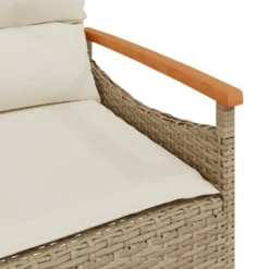 vidaXL - Tuinbank - Beige - Poly rattan