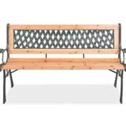 vidaXL - Tuinbank - Bruin - Hout - 122 cm